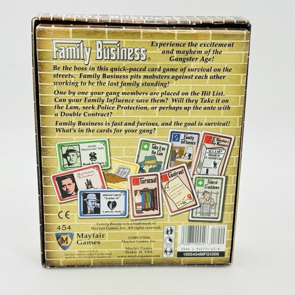 Original Family Business Mob Vengeance Gangster Card Game Mayfair Complete - Picture 2 of 16